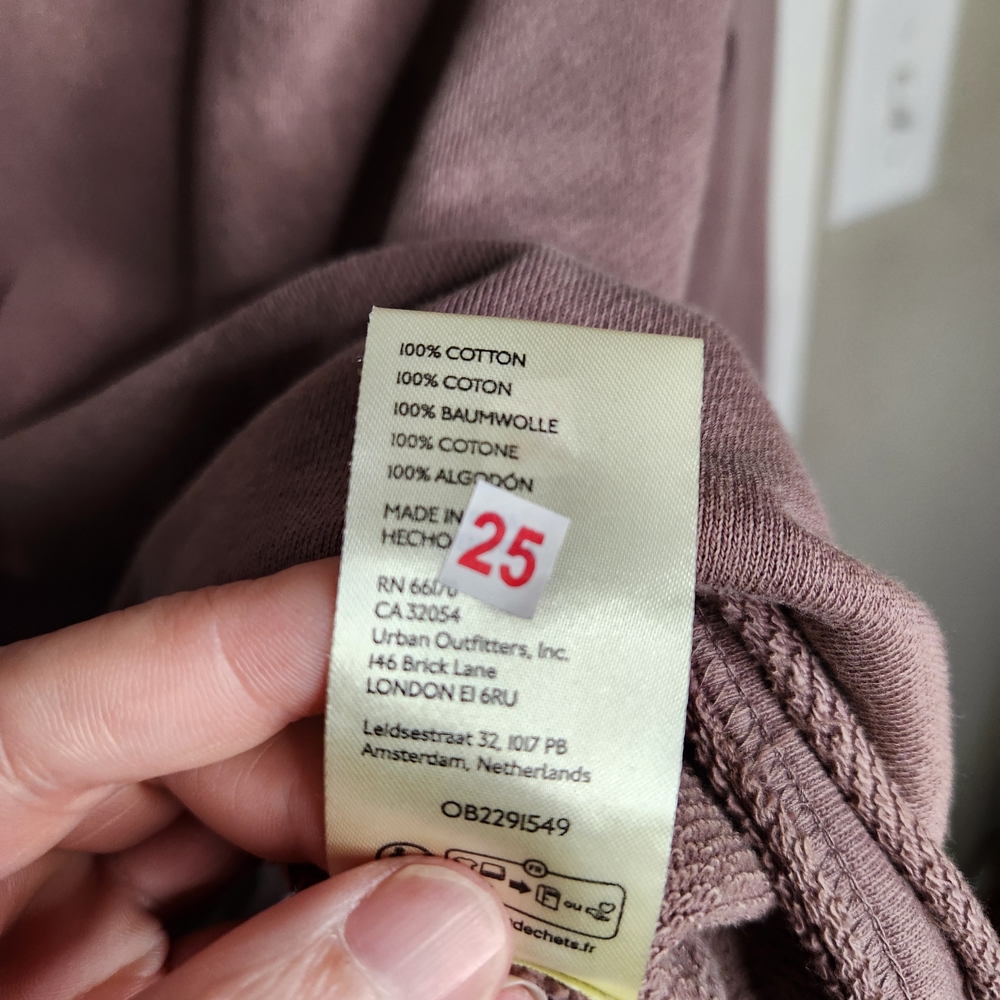 Free People Oversized Raw Seam Sweatshirt – XS – Mauve Brown - Picture 5 of 5